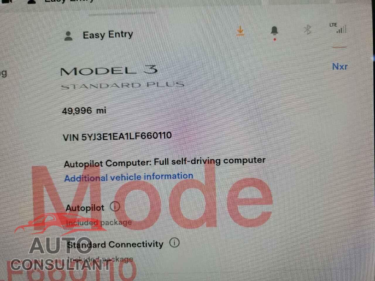 TESLA MODEL 3 2020 - 5YJ3E1EA1LF660110