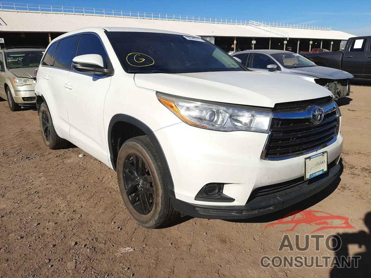 TOYOTA HIGHLANDER 2016 - 5TDZARFH4GS018689