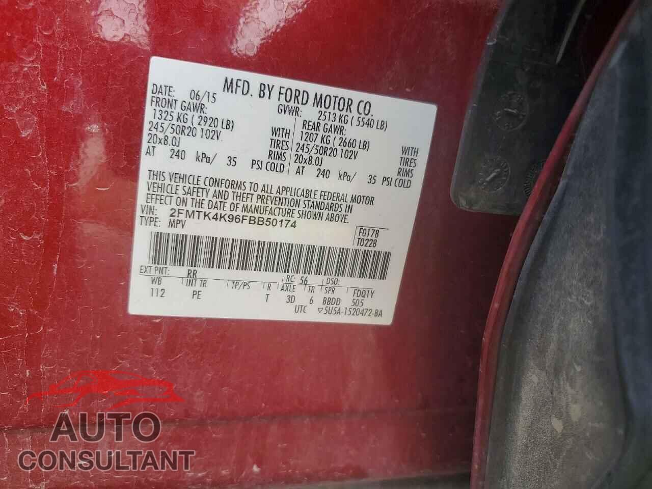 FORD EDGE 2015 - 2FMTK4K96FBB50174
