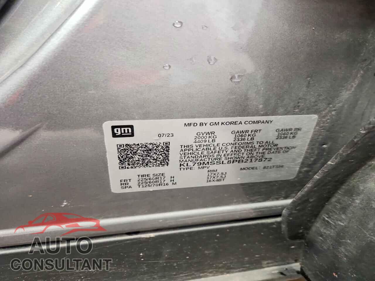 CHEVROLET TRAILBLAZE 2023 - KL79MSSL8PB217872