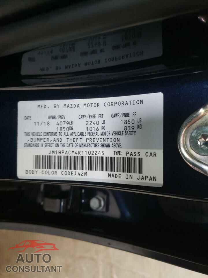 MAZDA 3 2019 - JM1BPACM4K1102245