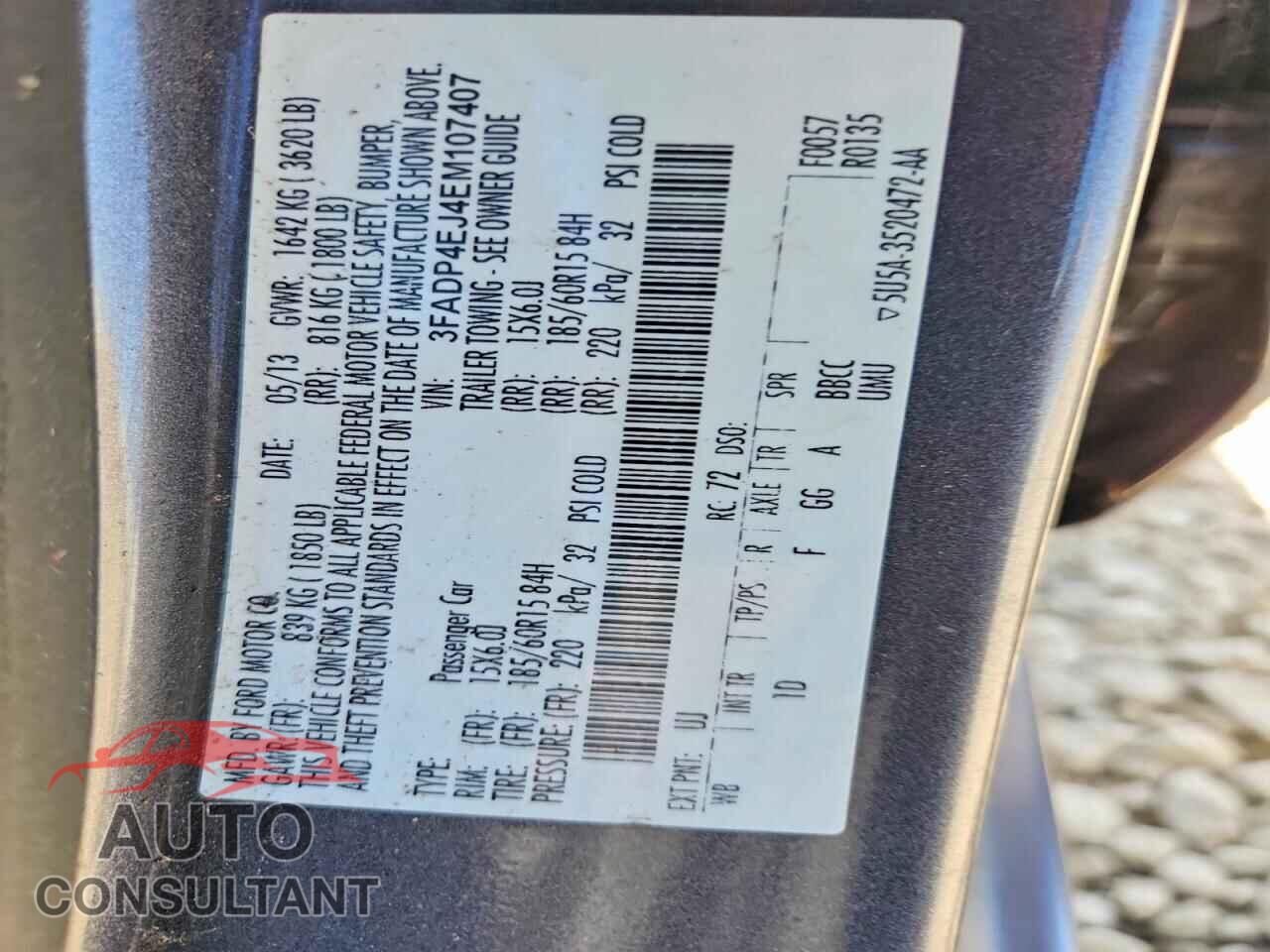 FORD FIESTA 2014 - 3FADP4EJ4EM107407