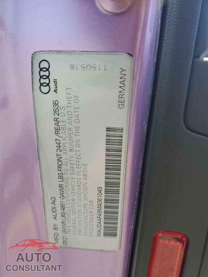 AUDI A4 2021 - WAUDAAF49MA061049