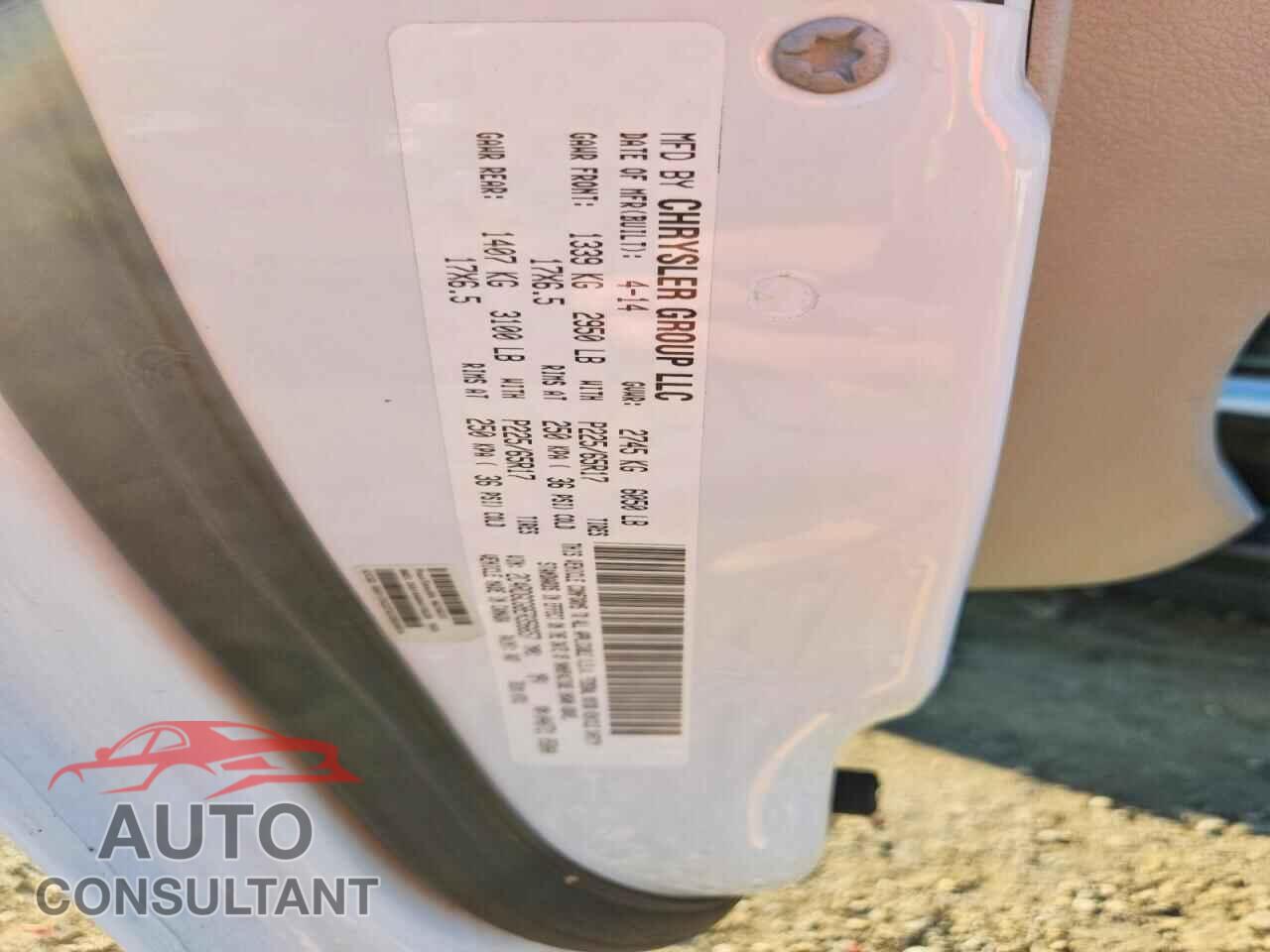 DODGE CARAVAN 2014 - 2C4RDGCG8ER356657