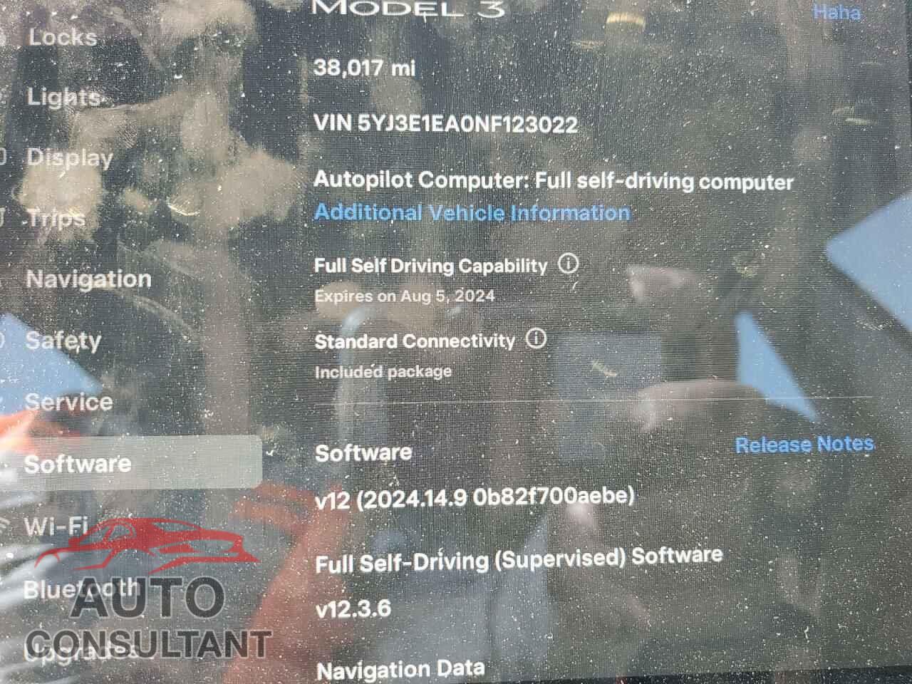 TESLA MODEL 3 2022 - 5YJ3E1EA0NF123022