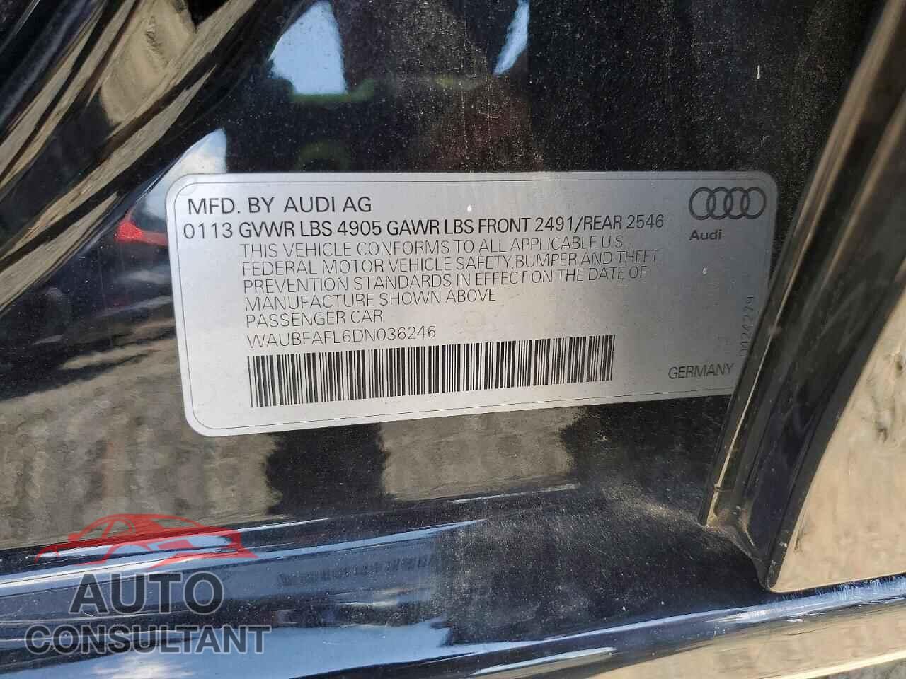 AUDI A4 2013 - WAUBFAFL6DN036246