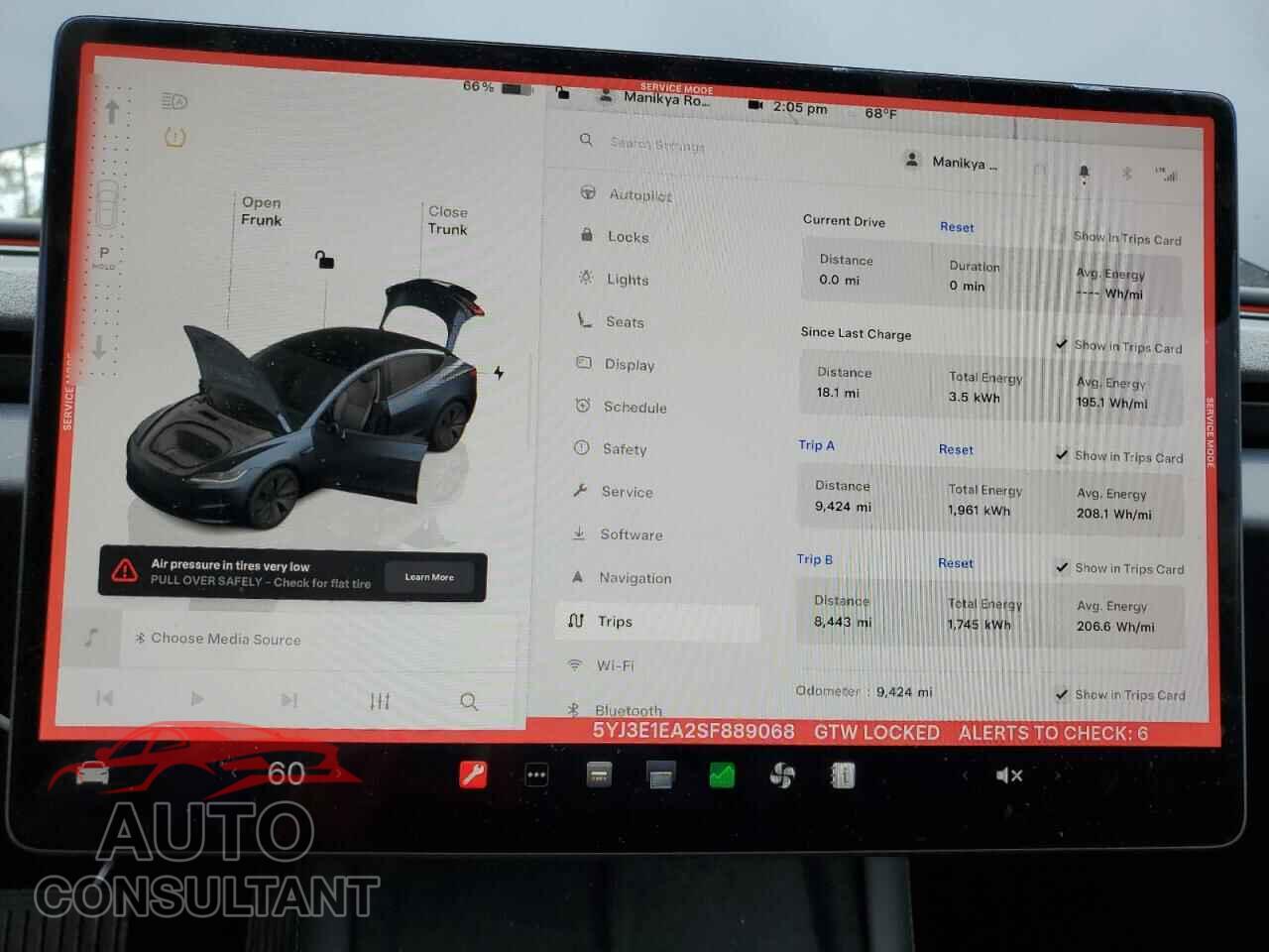 TESLA MODEL 3 2025 - 5YJ3E1EA2SF889068