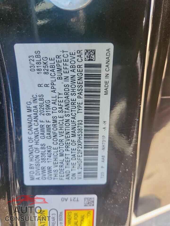 HONDA CIVIC 2023 - 2HGFE2F2XPH538793