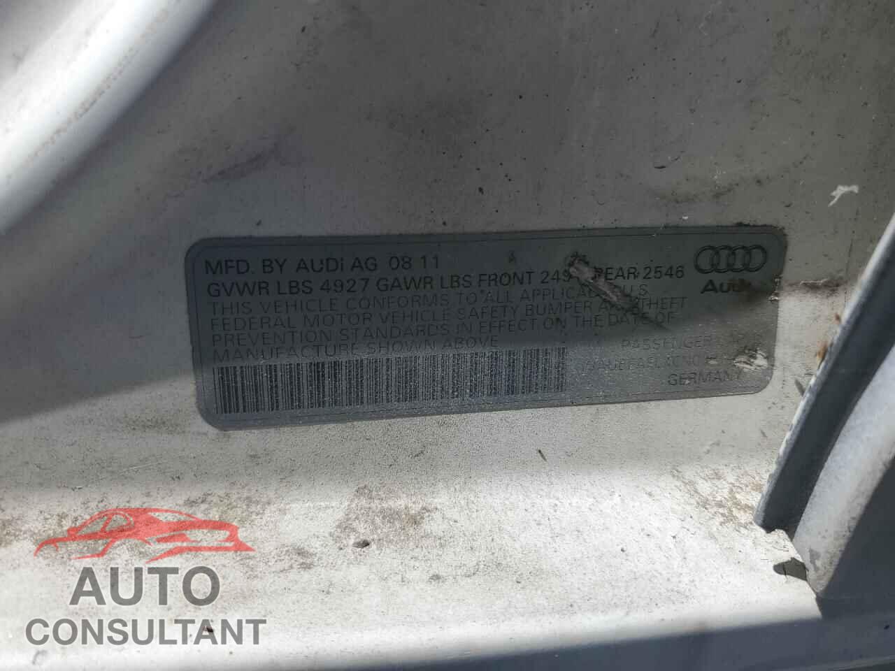 AUDI A4 2012 - WAUBFAFLXCN007749