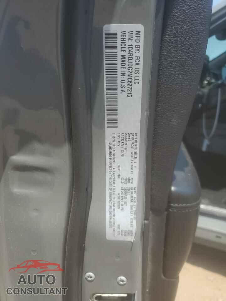 DODGE DURANGO 2021 - 1C4RDJDG2MC627215