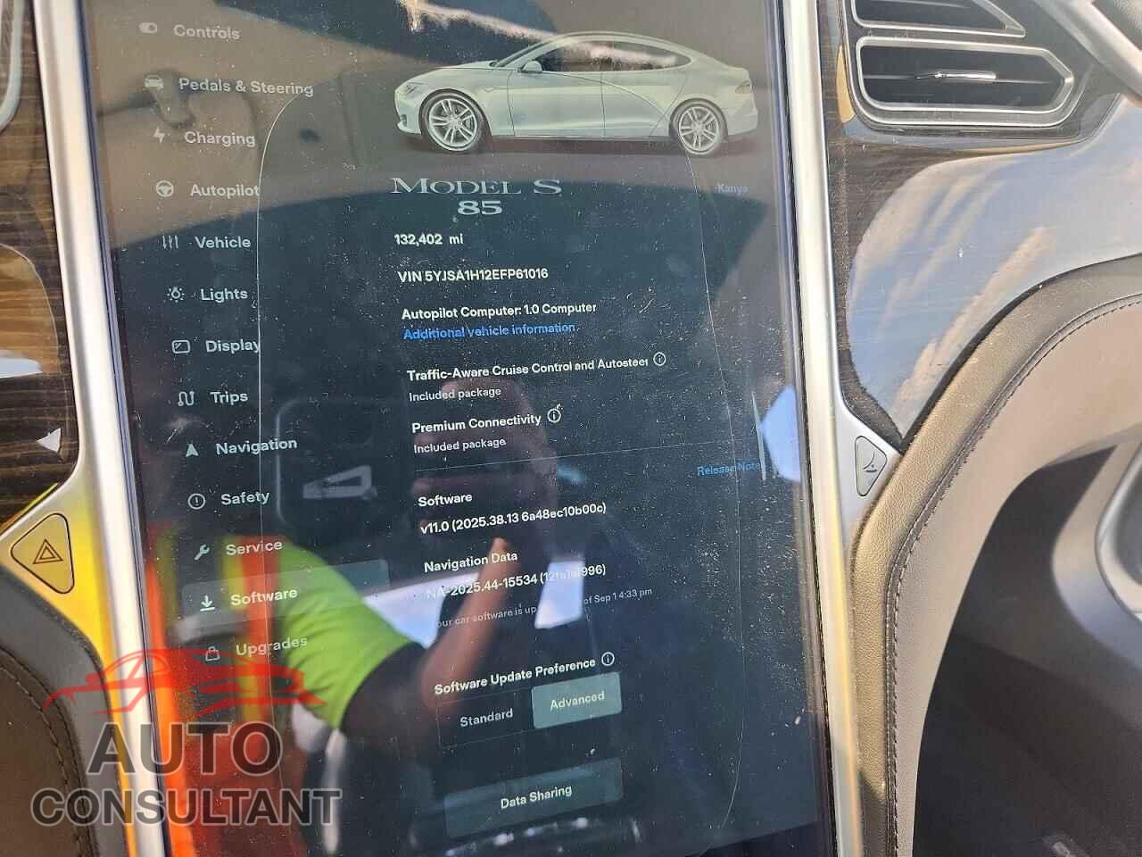 TESLA MODEL S 2014 - 5YJSA1H12EFP61016