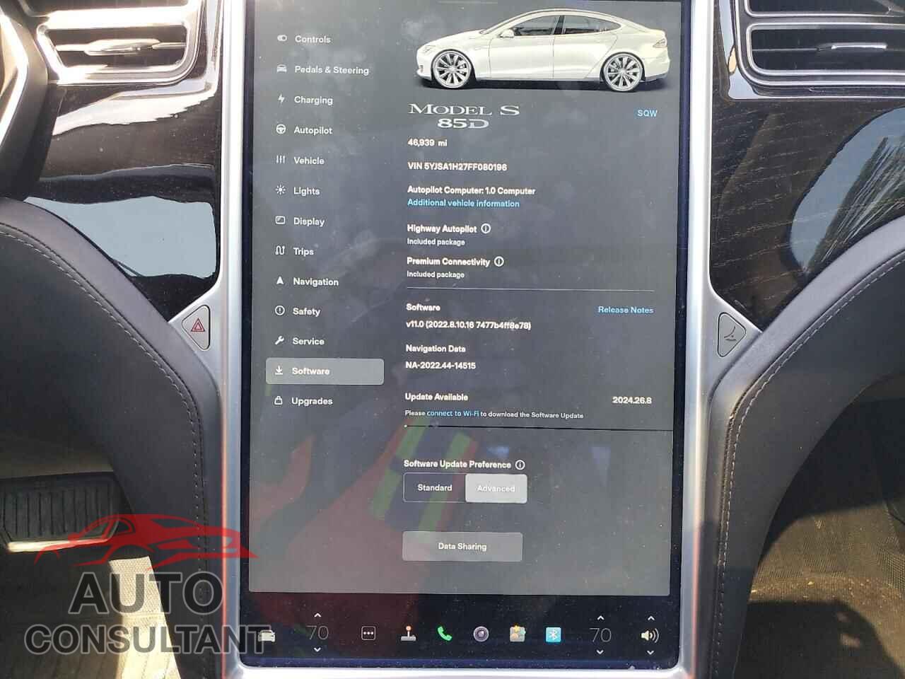 TESLA MODEL S 2015 - 5YJSA1H27FF080196