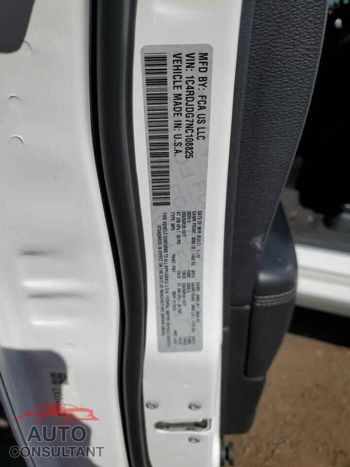 DODGE DURANGO 2022 - 1C4RDJDG7NC108825