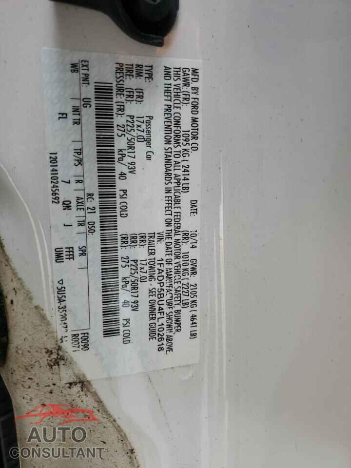 FORD CMAX 2015 - 1FADP5BU4FL102618