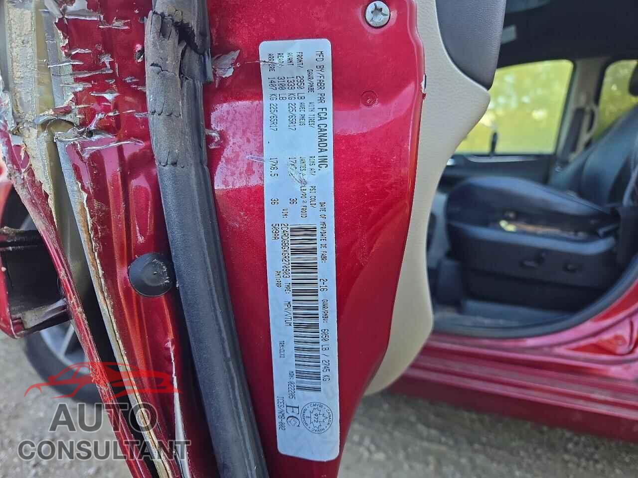 DODGE CARAVAN 2016 - 2C4RDGBGXGR270903