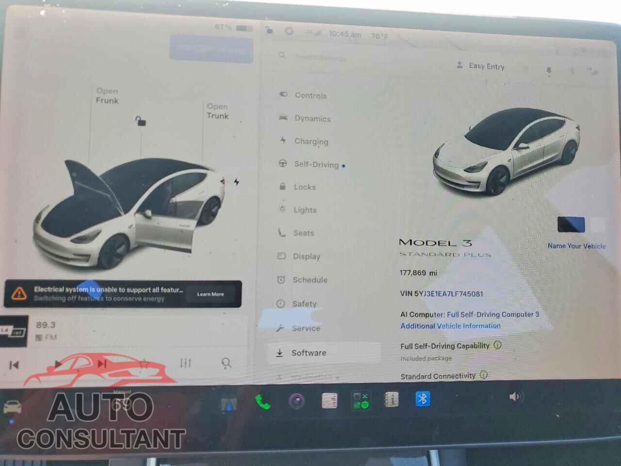 TESLA MODEL 3 2020 - 5YJ3E1EA7LF745081