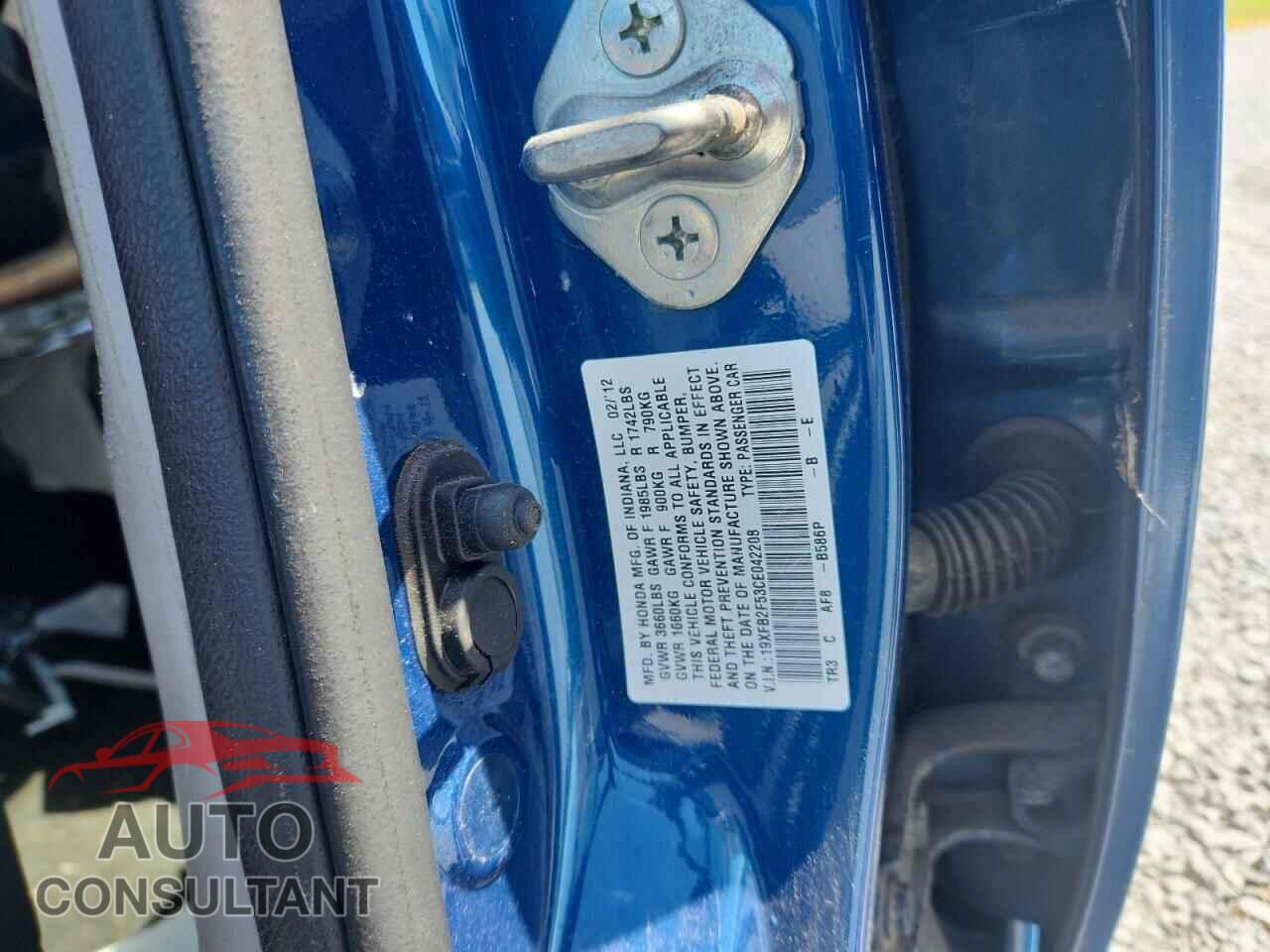 HONDA CIVIC 2012 - 19XFB2F53CE042208