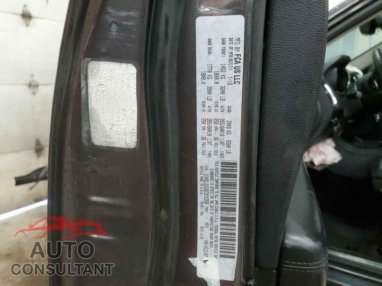 DODGE DURANGO 2016 - 1C4RDJDG3GC315358