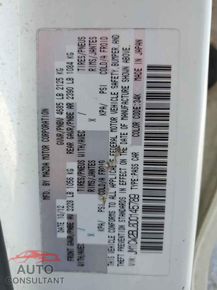 MAZDA 5 2013 - JM1CW2BL8D0145789