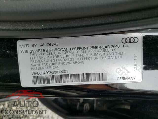 AUDI A6 2016 - WAUCFAFC3GN013001