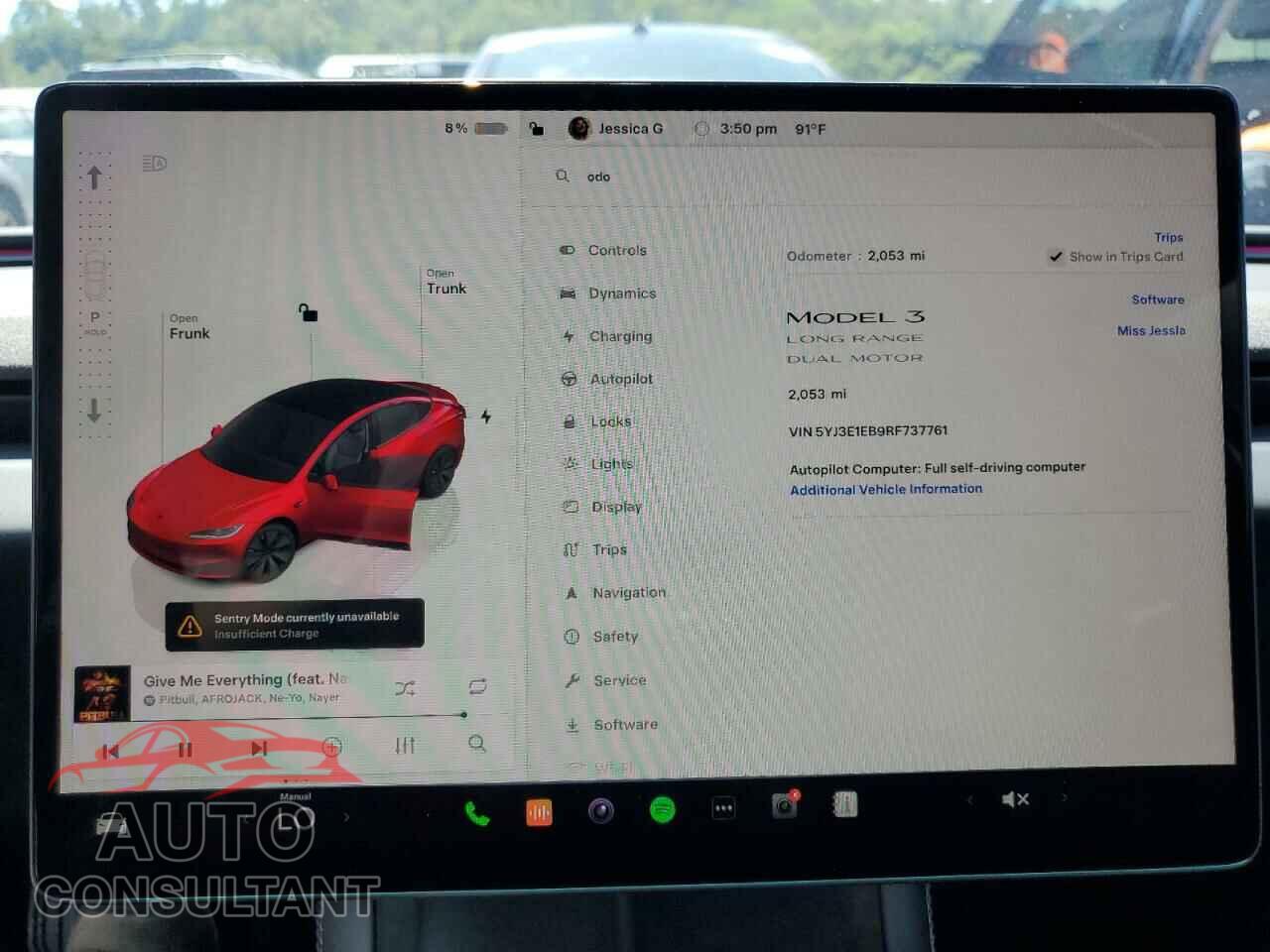 TESLA MODEL 3 2024 - 5YJ3E1EB9RF737761