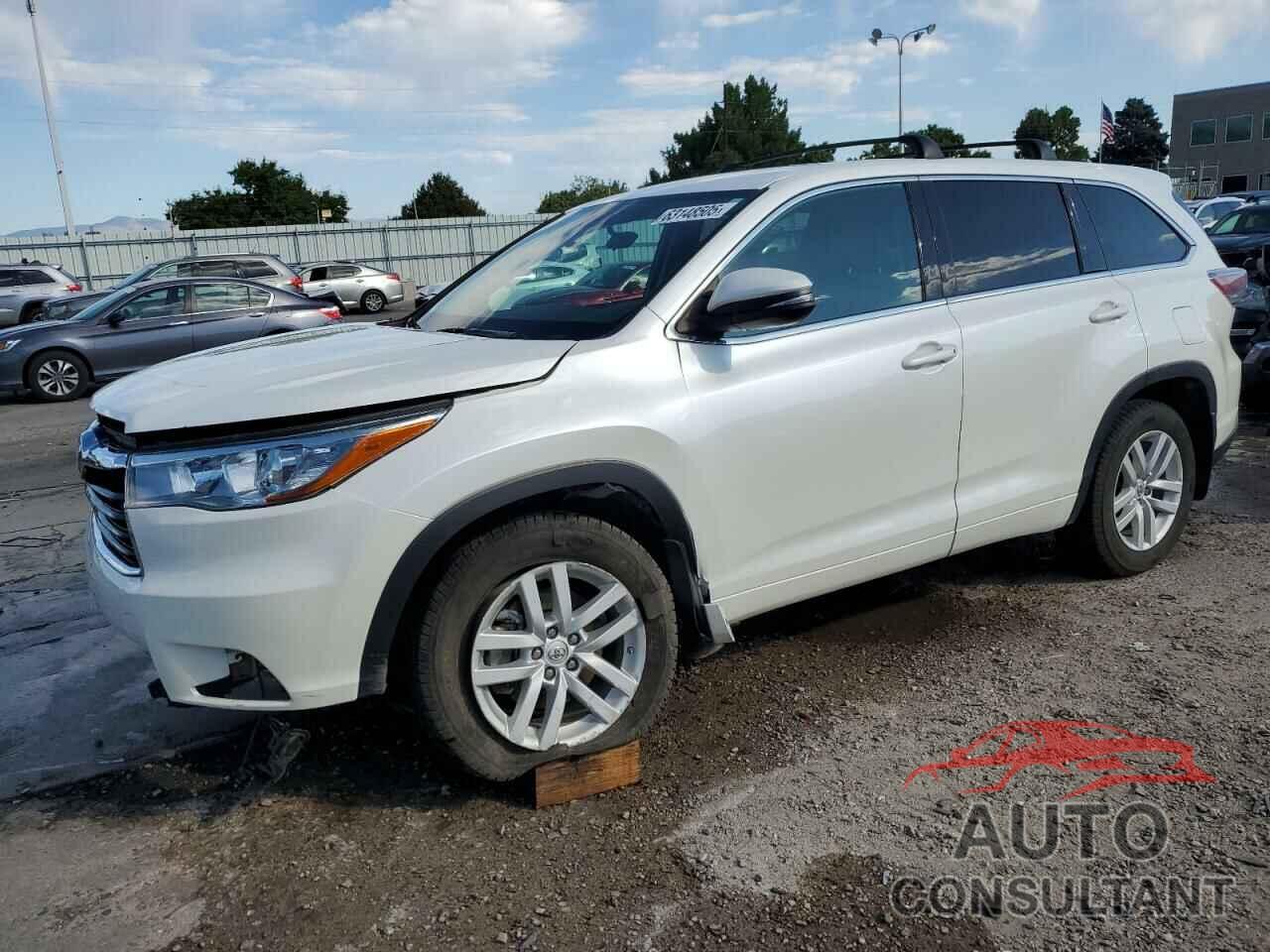 TOYOTA HIGHLANDER 2015 - 5TDBKRFH1FS182091
