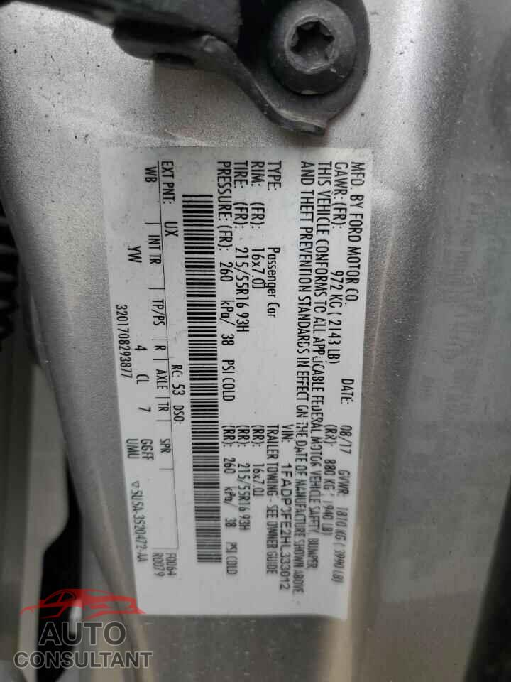FORD FOCUS 2017 - 1FADP3FE2HL333012