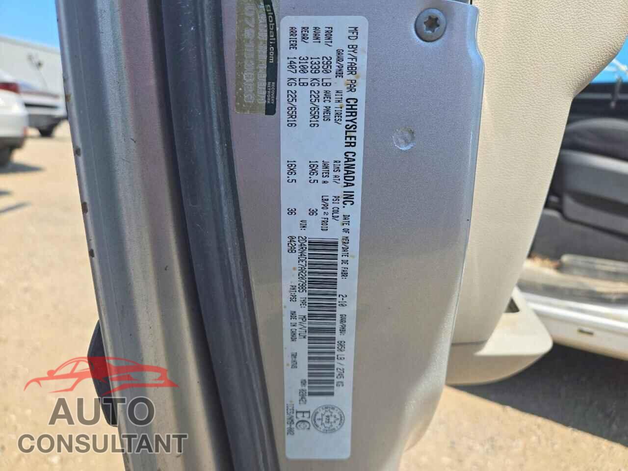 DODGE CARAVAN 2010 - 2D4RN4DE7AR207985