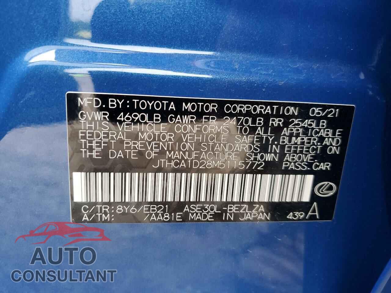 LEXUS IS 2021 - JTHCA1D28M5115772