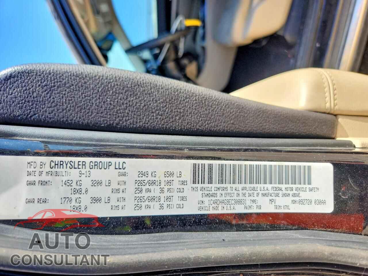 DODGE DURANGO 2014 - 1C4RDHAG9EC308831