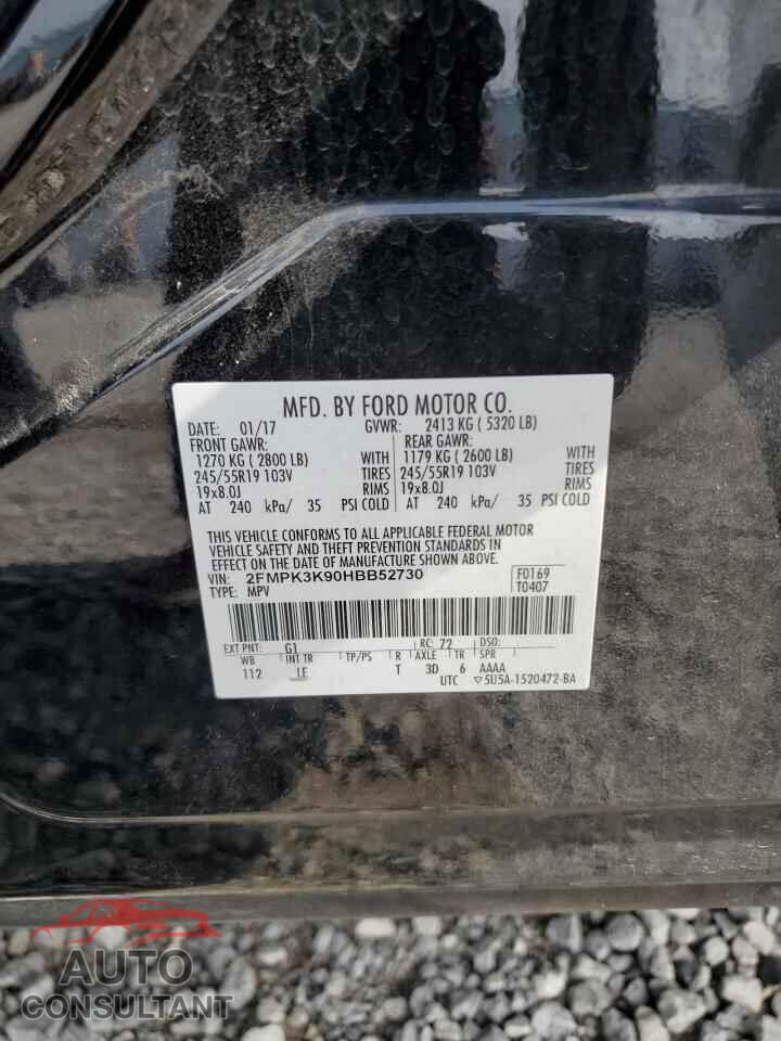 FORD EDGE 2017 - 2FMPK3K90HBB52730