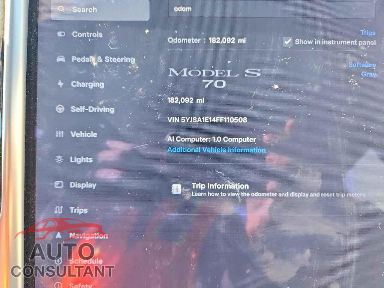 TESLA MODEL S 2015 - 5YJSA1E14FF110508