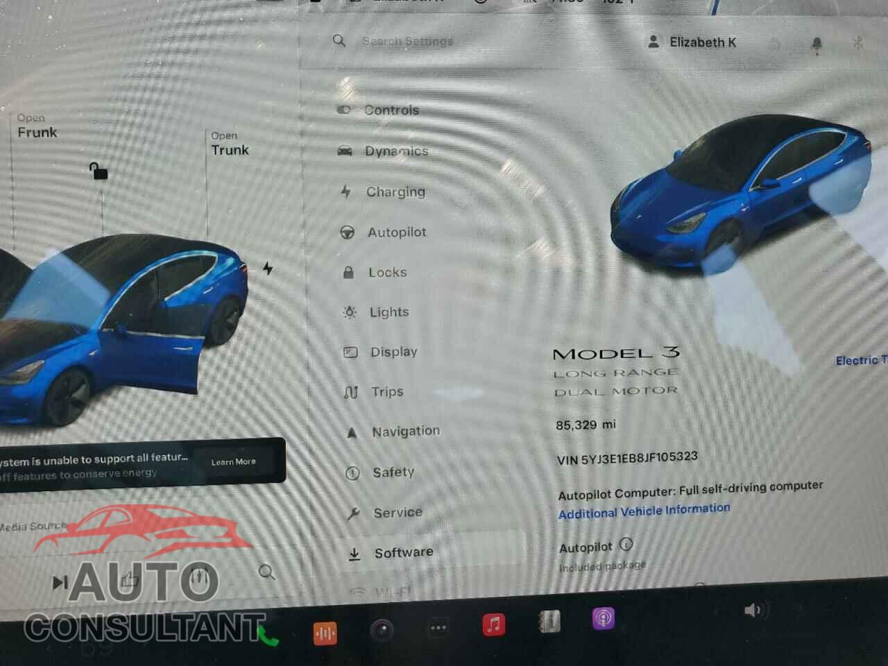 TESLA MODEL 3 2018 - 5YJ3E1EB8JF105323