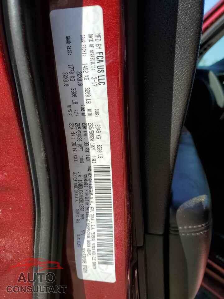 DODGE DURANGO 2017 - 1C4RDJDG2HC814282