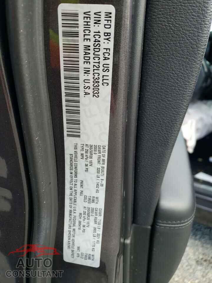 DODGE DURANGO 2020 - 1C4SDJCT2LC383032