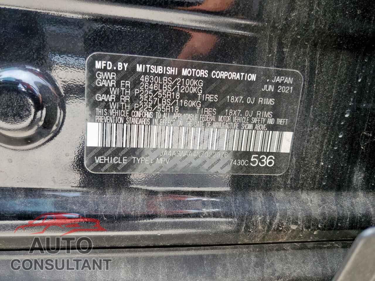 MITSUBISHI ECLIPSE 2022 - JA4ASWAA4NZ022976