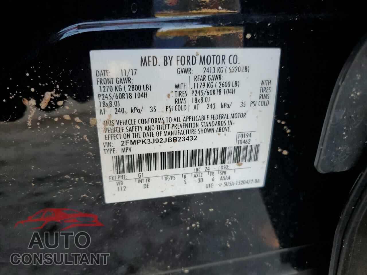 FORD EDGE 2018 - 2FMPK3J92JBB23432
