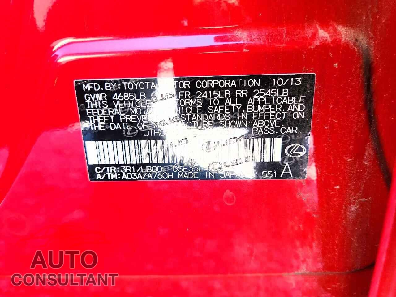 LEXUS IS 2014 - JTHCF1D27E5007260