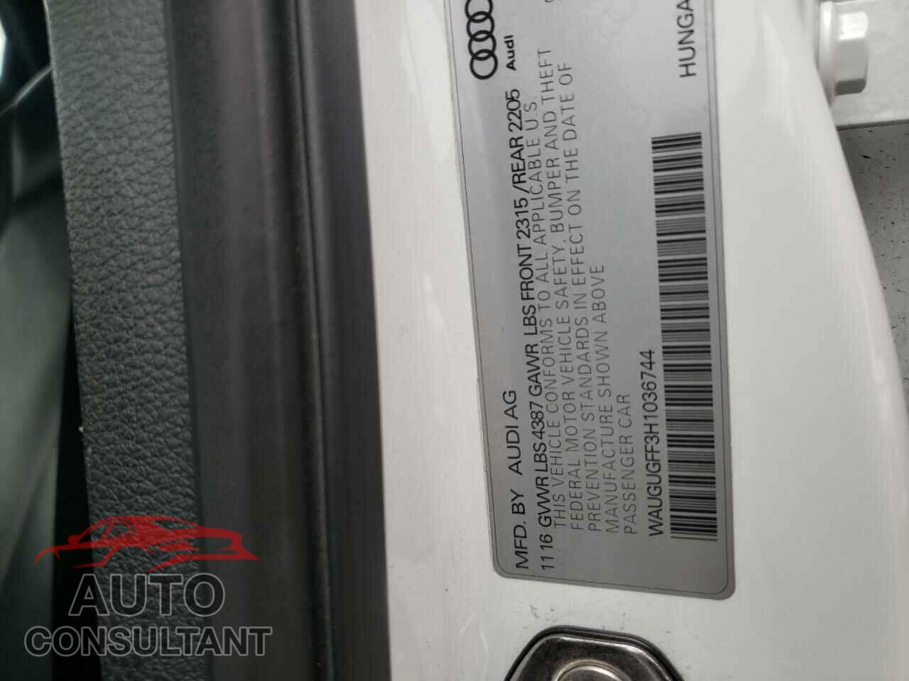AUDI A3 2017 - WAUGUGFF3H1036744