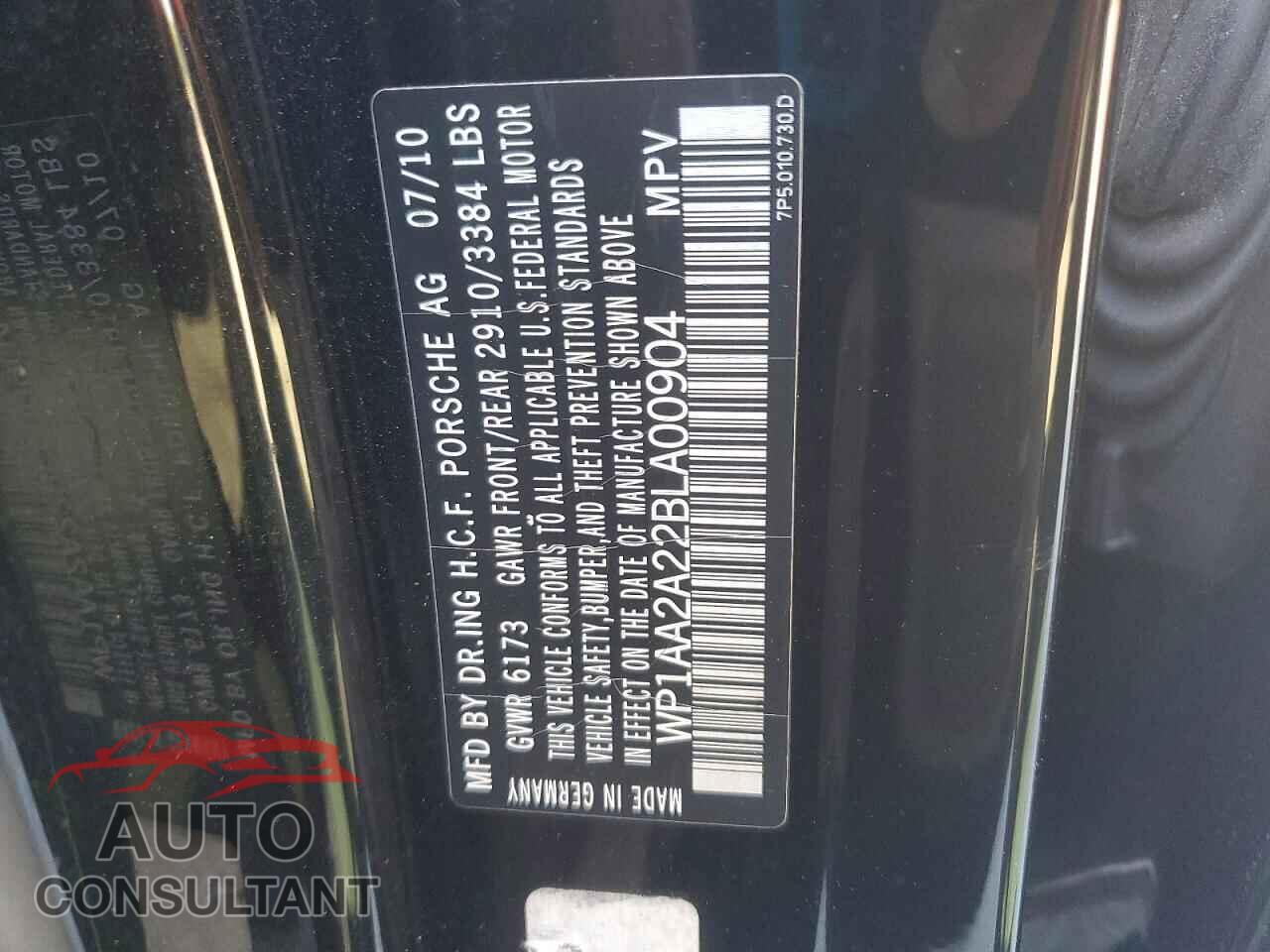 PORSCHE CAYENNE 2011 - WP1AA2A22BLA00904