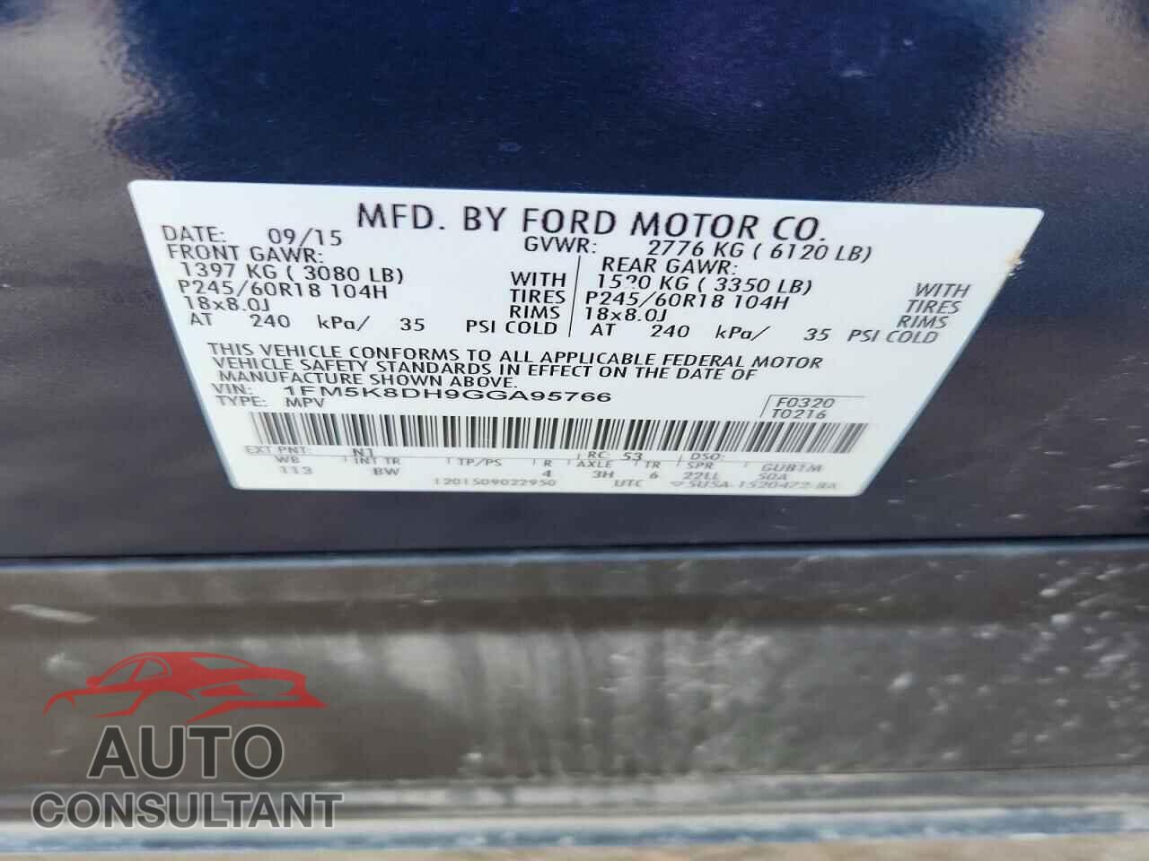 FORD EXPLORER 2016 - 1FM5K8DH9GGA95766