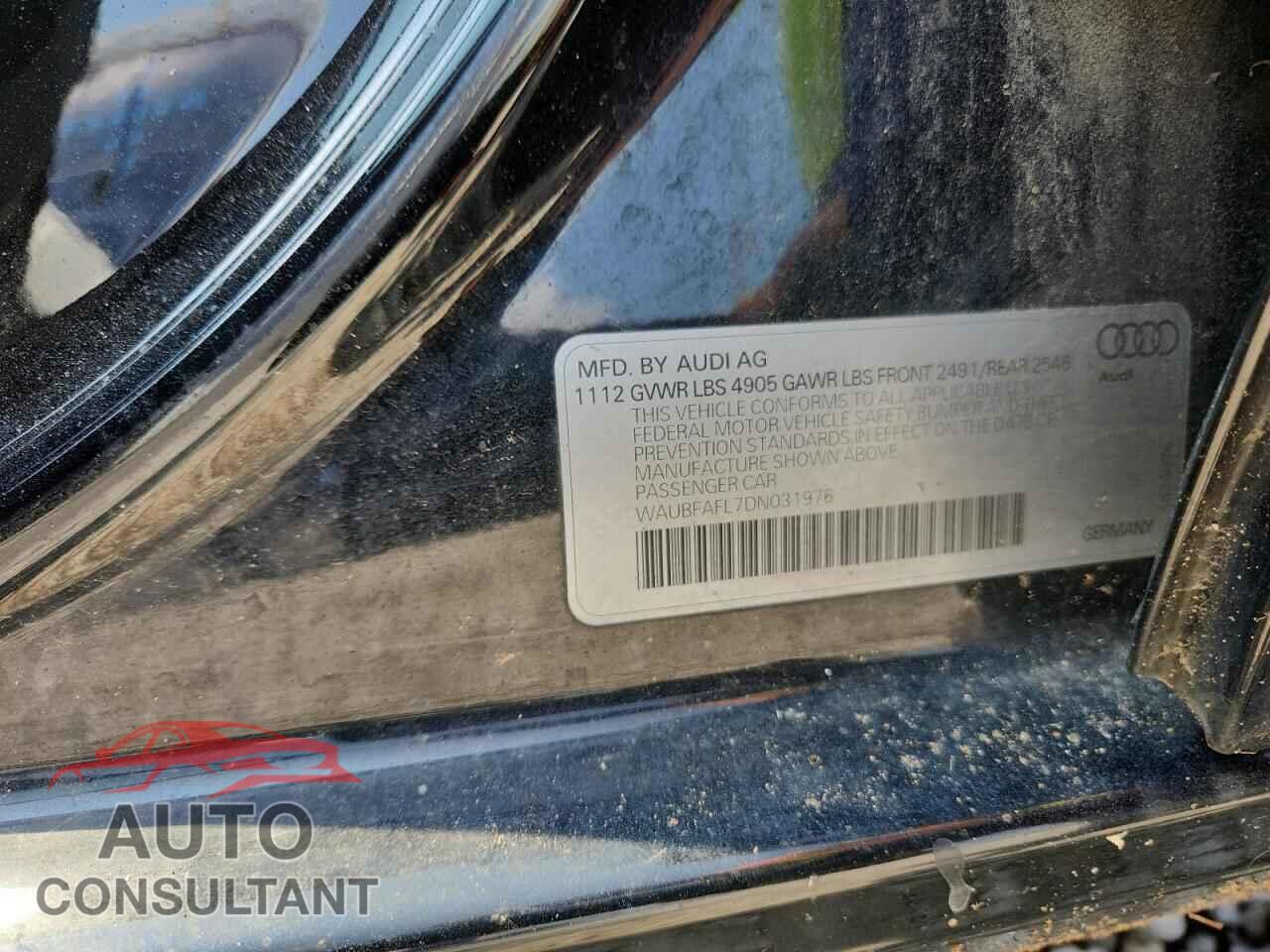 AUDI A4 2013 - WAUBFAFL7DN031976