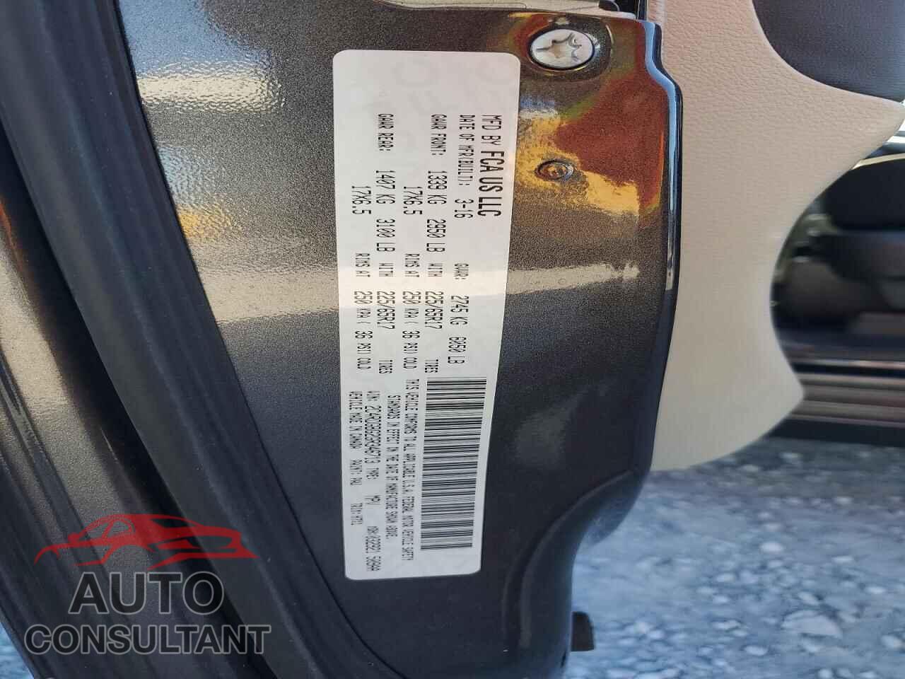 DODGE CARAVAN 2016 - 2C4RDGBG2GR346713