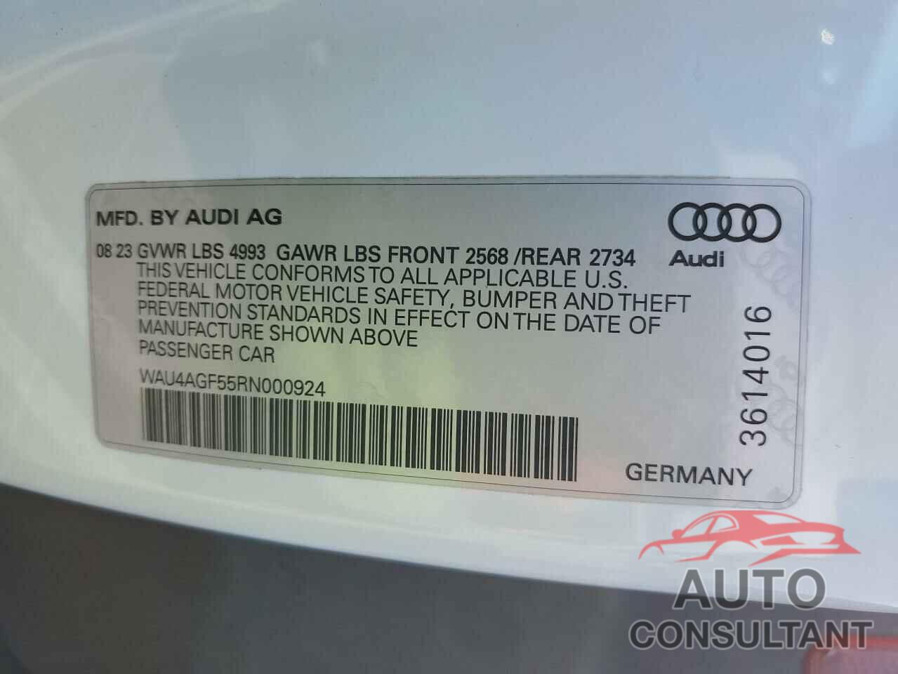 AUDI A5 2024 - WAU4AGF55RN000924