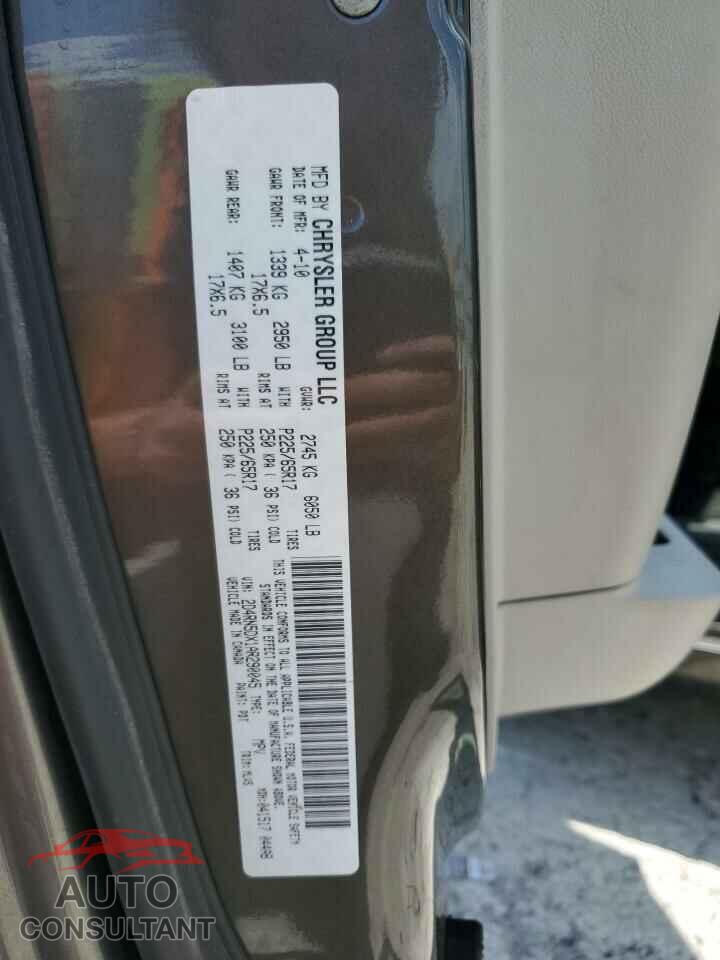 DODGE CARAVAN 2010 - 2D4RN5DX1AR290045