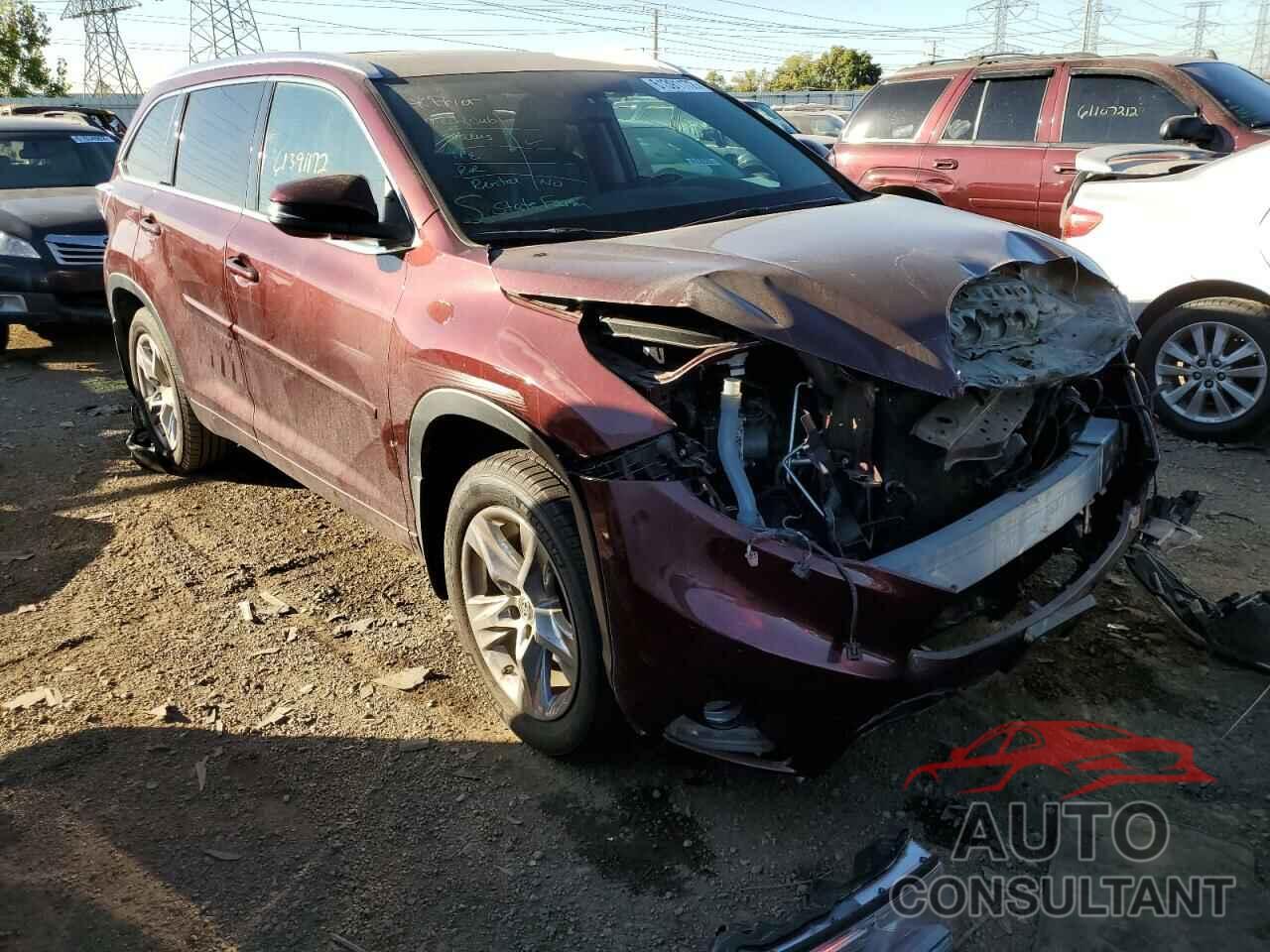 TOYOTA HIGHLANDER 2016 - 5TDDKRFH7GS237900