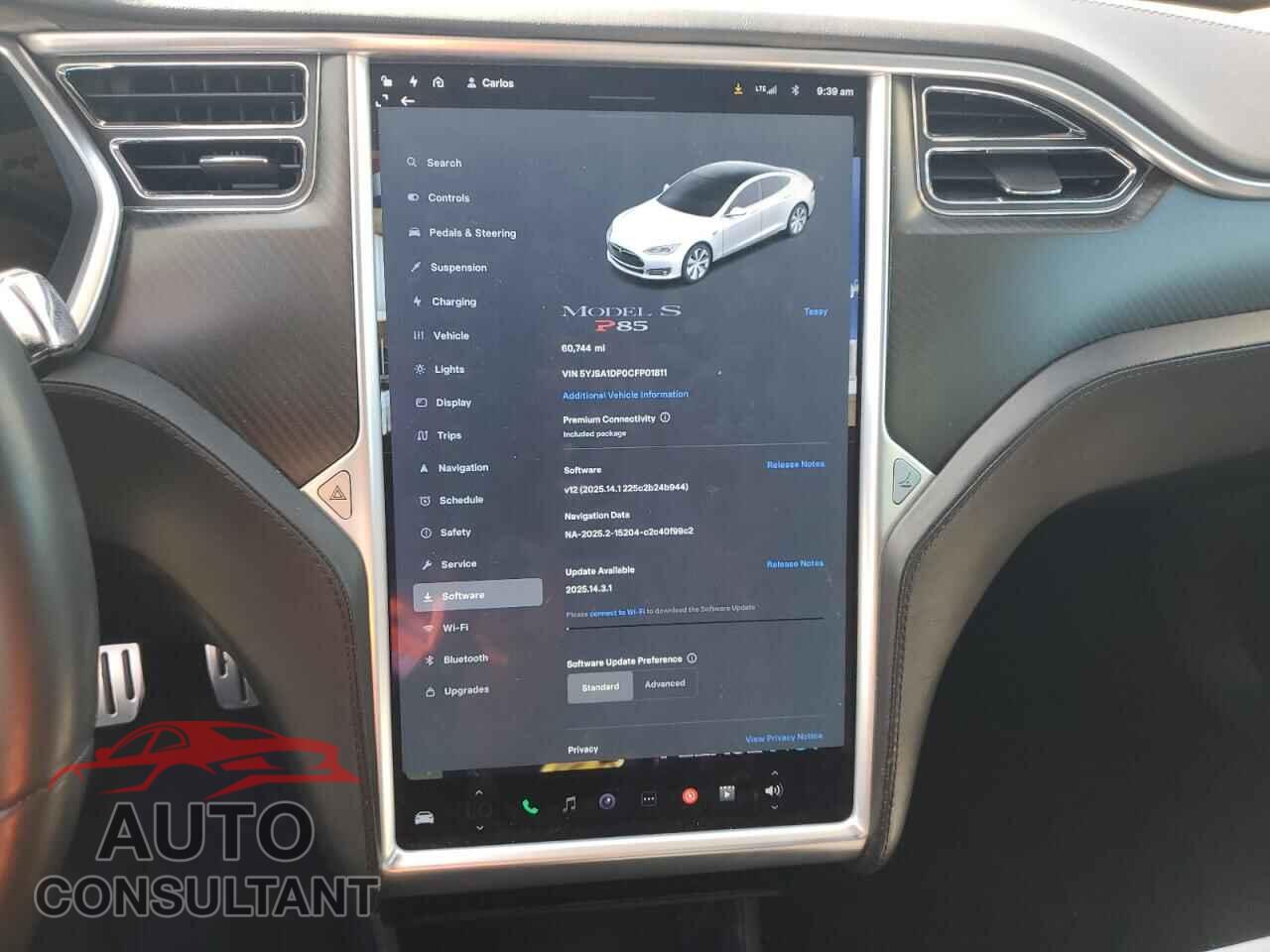 TESLA MODEL S 2012 - 5YJSA1DP0CFP01811