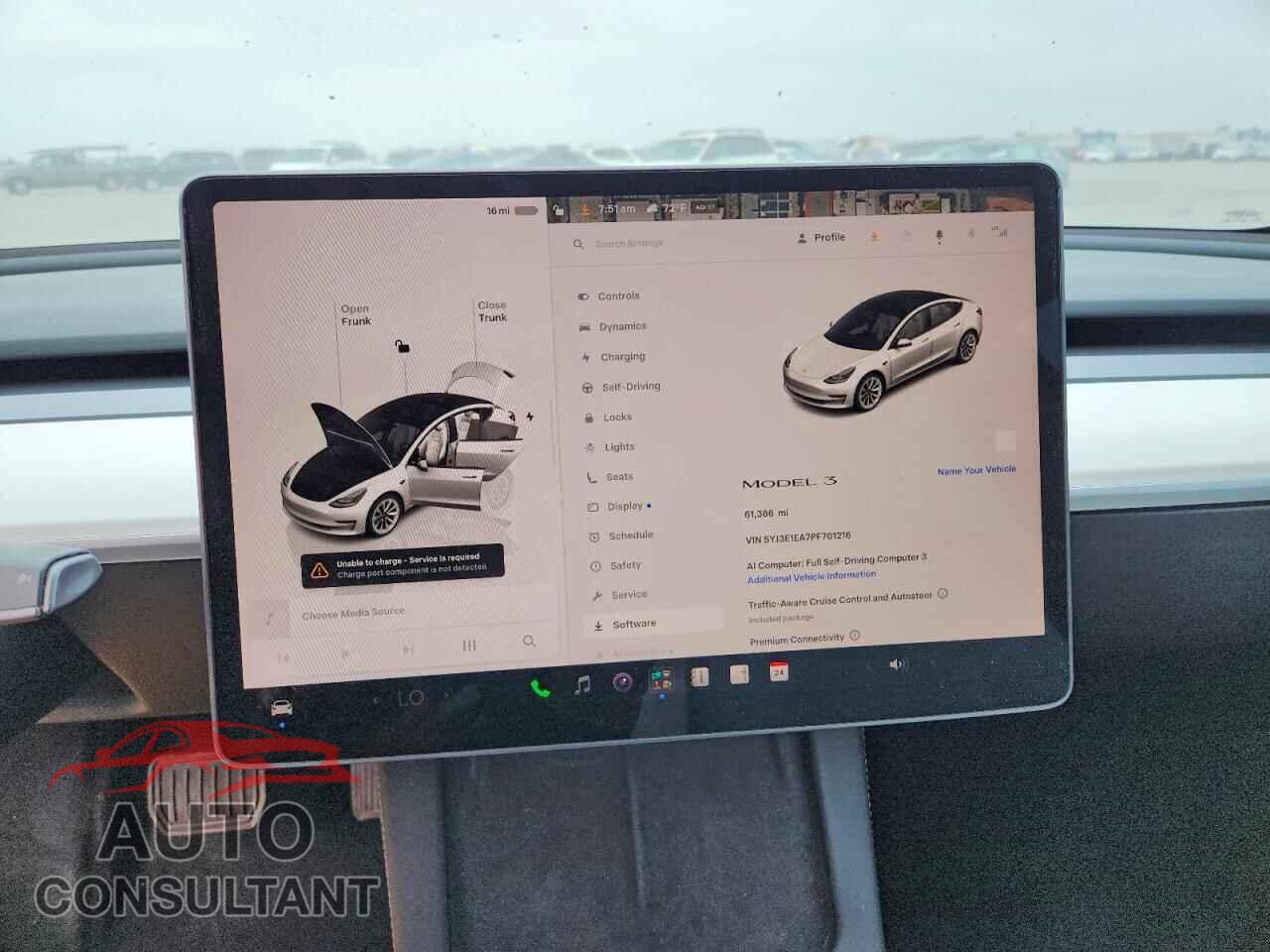 TESLA MODEL 3 2023 - 5YJ3E1EA7PF701216