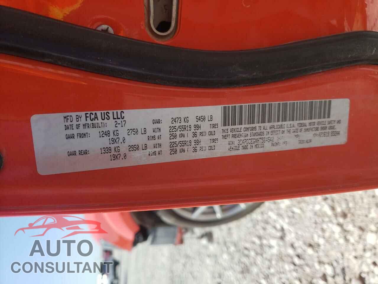 DODGE JOURNEY 2017 - 3C4PDCEGXHT564540