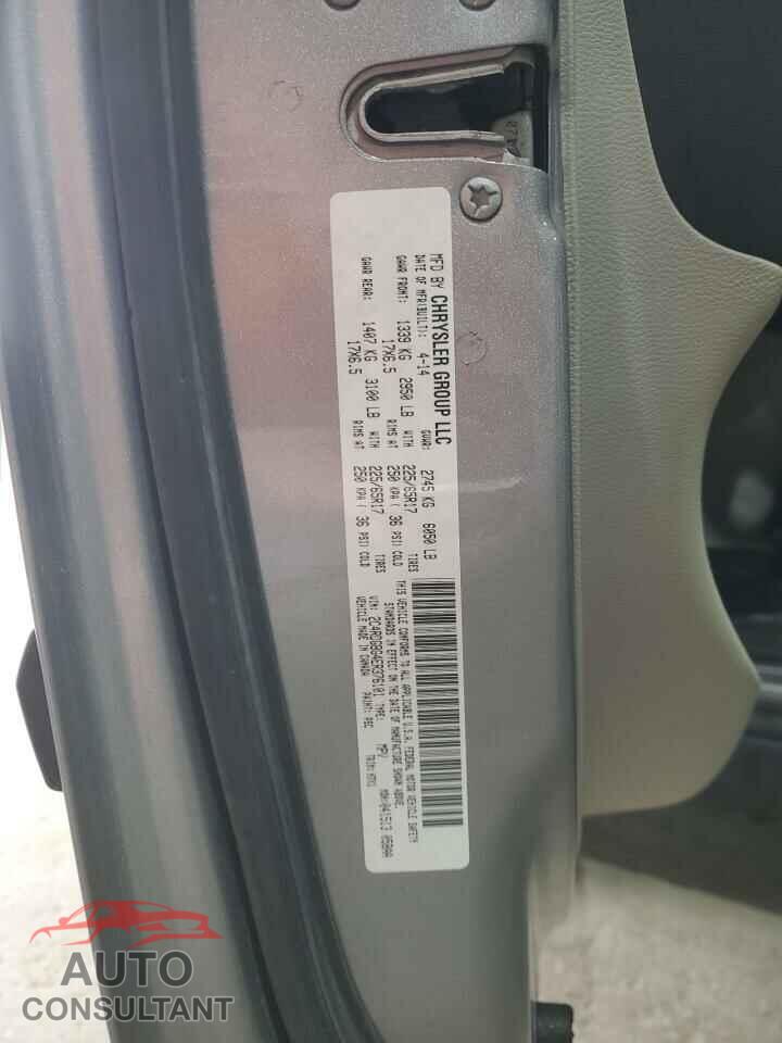 DODGE CARAVAN 2014 - 2C4RDGBG4ER376101